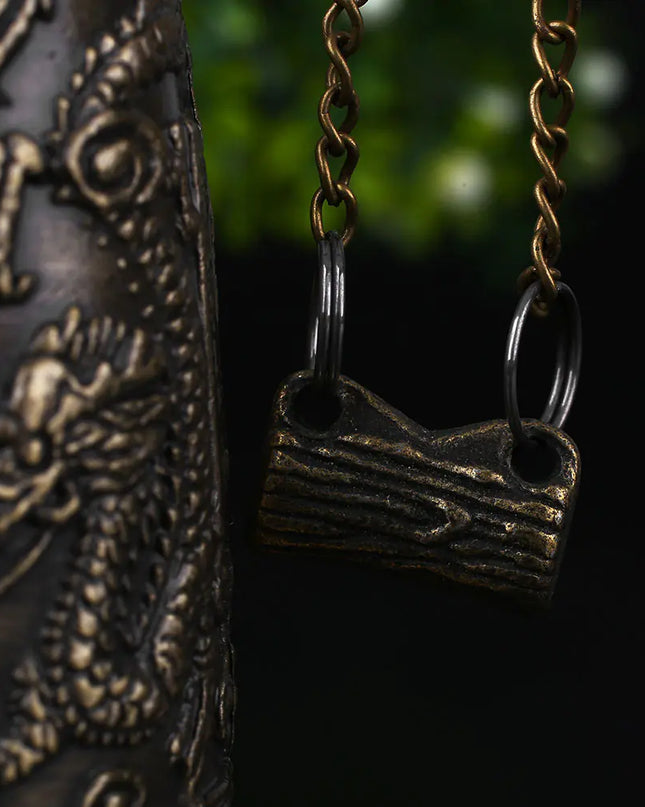 Bronze Monk Dragon Bell Wind Chime Decorative Piece