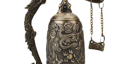 Bronze Monk Dragon Bell Wind Chime Decorative Piece