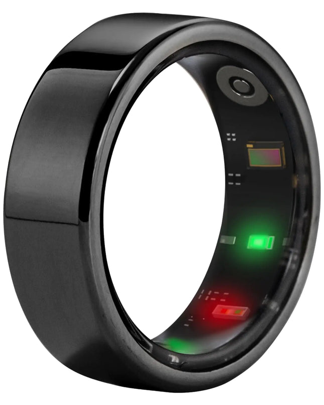 AMOVAN Smart Ring Health Tracker Fitness Sleep Heart Rate Blood Oxygen Tracker Smart Ring Water Resistant Bluetooth Fitness Tracker Rings