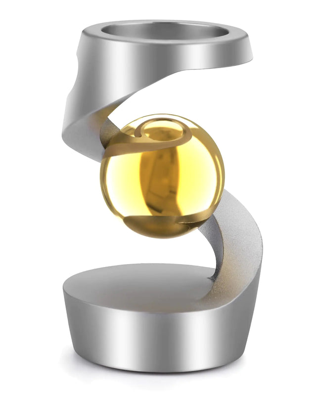 DOLASEV Kinetic Desk Toys Kinetic Spinning Desk Toy Desk Fidget Toys for Adults for Office Desk Toys and Gadgets Metal Fidget Toy (Silver Gold)