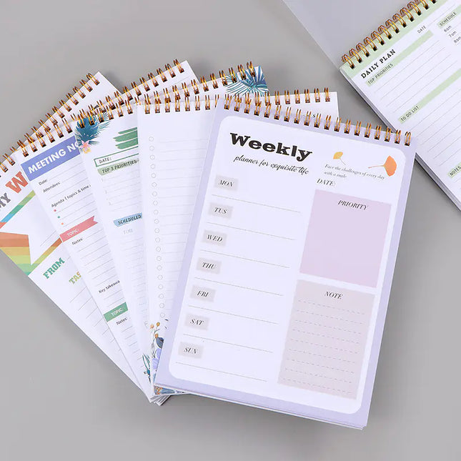 Coil B5 Daily Planner - English Version (50 Sheets)