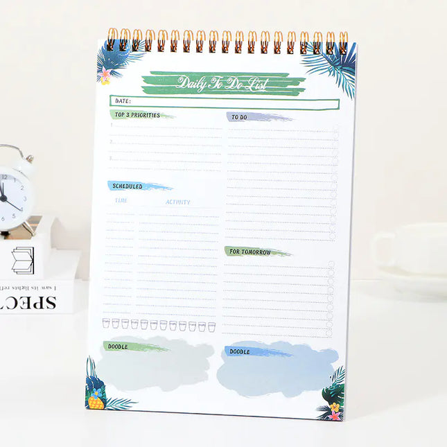 Coil B5 Daily Planner - English Version (50 Sheets)