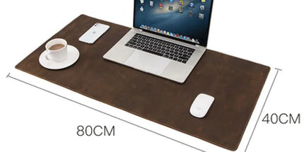 Vintage Leather Desk Pad - Extra Large Non-Slip Mat