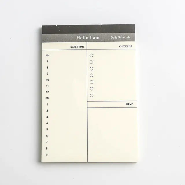 Creative Daily Schedule Memo Pad and Planner Stickers