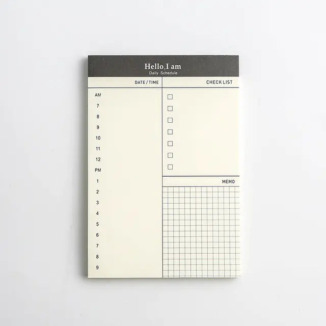 Creative Daily Schedule Memo Pad and Planner Stickers