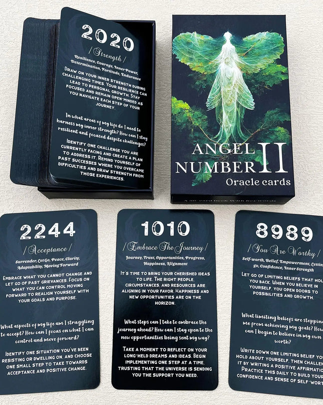 GZXINKE Angel Numbers Oracle Cards Oracle Cards for Beginners Angel Number Affirmation Cards Deck Tell You How to Live Your Life The Best Way