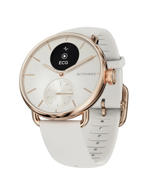 Withings ScanWatch 2 - Hybrid Smart Watch Heart Rate Monitoring Fitness Tracker Cycle Tracker Sleep Monitoring GPS Tracker 30-Day Battery Life Android & Apple Compatible HSA/FSA