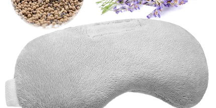 Umisleep Lavender Eye Mask Aromatherapy Weighted Sleep Mask for Dry Eyes Men Women Microwave Heated Hot Therapy Eye Cover Moist Compression Pain Relief Eye Pillow for Puffy Eyes Sinus Pain Grey