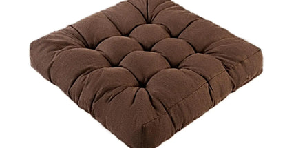 LYLNBYWK Meditation Floor Cushions Thickened Floor Pillow for Adults Large Square Pillows Seat Cushion for Tatami Living Room Yoga Memory Sponge Block Added 22x22 Inch Brown