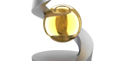 DOLASEV Kinetic Desk Toys Kinetic Spinning Desk Toy Desk Fidget Toys for Adults for Office Desk Toys and Gadgets Metal Fidget Toy (Silver Gold)