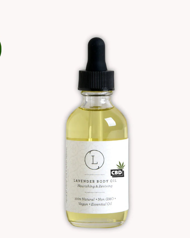 Lavender Body Oil with CBD, Natural Moisturizing Body Oil (THC free)