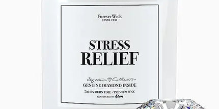 Foreverwick Stress Relief Candle | Diamond Candle Gift | Relaxing Candle Scent | Aromatherapy Candle for Bath Destress & Clearance | Strong Scented Candles for Decor | 14 oz & 70 Hours Burning Time