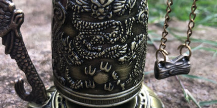 Bronze Monk Dragon Bell Wind Chime Decorative Piece