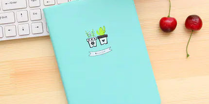 Cactus Smile Notebook - Growth Sunshine Leather Journal
