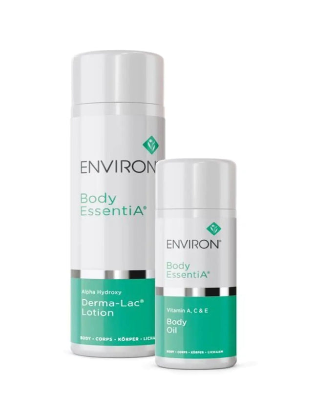 ENVIRONS Body Kit Body Essentia Alpha Hydroxy Derma-Lac Lotion Vitamin A C & E Body Oil