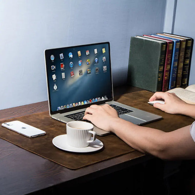 Vintage Leather Desk Pad - Extra Large Non-Slip Mat